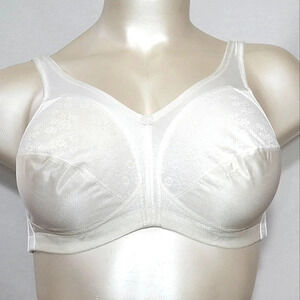 44C Exquisite Form 548 Fully Floral‎ Lace Wire Free White NWOT